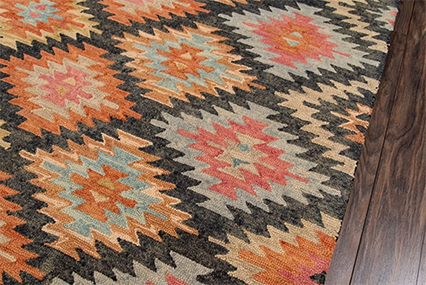 Black Southwest Area Rug