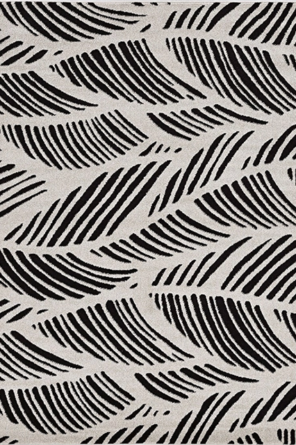 Black White Folia Area Rug