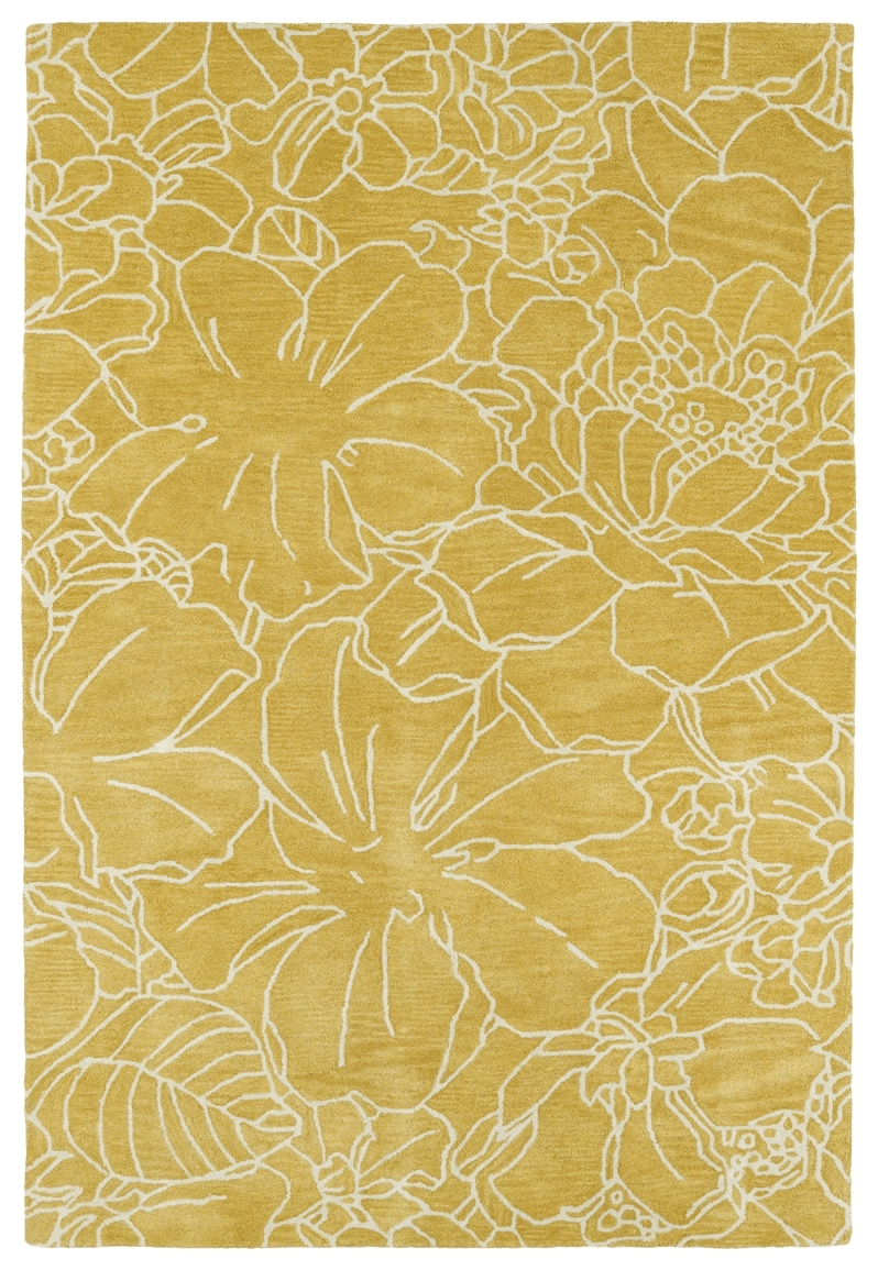 Yellow Printed Rug